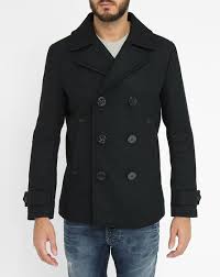 Caban Noir W Sami Diesel Homme Manteaux Noir Homme Mode Homme Caban Manteau Noir Homme