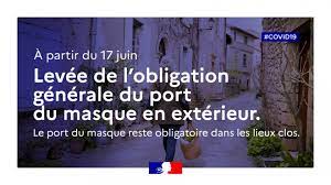 Le port du masque n'est plus systématiquement obligatoire en extérieur depuis jeudi 17 juin. Urg7sh Dlxp4m