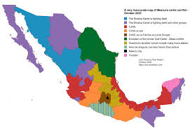 An incorrect map of Mexican cartels - October 2025 - by Boz