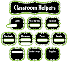 Collection Of Classroom Helper Chart Free Printables