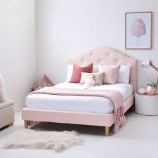 Mia Upholstered Bed Pink Velvet Hipkids Hip Kids Upholstered Beds Pink Bedding Kid Beds A touch of feminine flair may be just what your bedroom needs to stand out from the crowd.