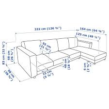 Vimle 4 Zitsbank Met Chaise Longue Gunnared Middengrijs Ikea Ikea Zitkussens Zitkussen
