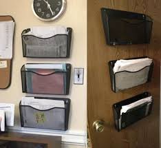 Wall Mount Office File Hanging Organizer Folder Holder Rack Storage 3 Pack Black Folder Organization Folder Holder Hanging Organizer
