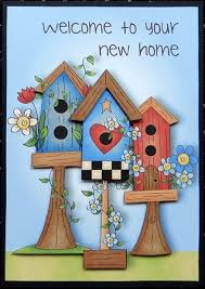 Learn how to make this 'new home' card with brick wall and key design. Welcome To Your New Home Birdhouse Photo By Giselle Topper