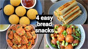 4 Easy Quick Bread Snacks Recipes Quick Evening Snacks With Leftover Bread Youtube