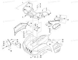 Запчасть для квадроцикла starter for arctic cat atv 400 500 650 h1 2x4 4x4 automatic. Arctic Cat Atv 2007 Oem Parts Diagram For Front Body Panel Assembly Partzilla Com