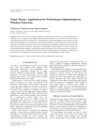 Kegiatan perdagangan, kegiatan pertanian, kegiatan pertukangan, kegiatan pembuatan. Pdf Game Theory Application For Performance Optimisation In Wireless Networks