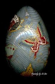 Butterflies 3rd Chiyogami Series Egg Art Easter Egg Art Japanese Paper Art