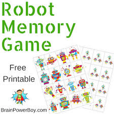 Not only do our bodies become older and less capable of the here's a completely free brain exercise for seniors: Printable Games For Kids Robot Memory Game