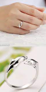 Romantic Lover Silver Animal Ring Double Dolphin Open Ring Only 16 99 Bygoods Com Silver Animal Rings Vintage Engagement Rings Aquamarine Engagement Ring