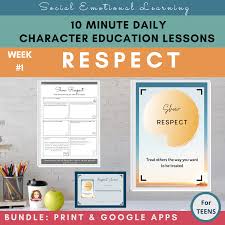 Respect Print Google Daily Character Education Positive Behavior Lessons Character Education Lessons Character Education Social Emotional Learning