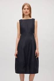 Cos Image 7 Of Sleeveless Dress With Cocoon Skirt In Dark Navy Fashion Dresses Womens Fashion Chic
