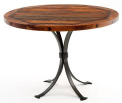Round Western Style Dining Table Ranch Style Texas Table Barnwood Dining Table Metal Dining Table Barnwood Furniture