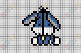 Eeyore Pixel Art Pixel Art Pattern Pixel Art Perler Bead Art