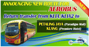 Bridge express shuttle transit c. Aerobus New Route Bus Between Klia Klia2 And Paradigm Mall Busonlineticket Com