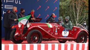 The map of the route of the 1000 miglia 2021. Mille Miglia 2021 Italien De