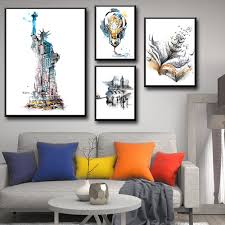 Urban 57 home décor & interior design provides interior décor services across greater sacramento, folsom. Abstract Urban Architecture Canvas Painting On Wall Poster And Print Wall Pictures For Living Room Decor Wall Art Decor Painting Calligraphy Aliexpress