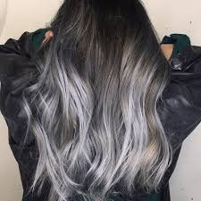 Braune Haare Grau Farben Ombre Effekt Dunkelgraue Haare Mit Hellgrauen Spitzen Haare Grau Farben Dunkelgraue Haare Braun Graue Haare