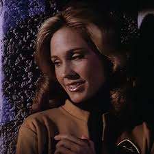 Vione (Elizabeth Stack) gets thrown to the bed by the Trebor's goons in  "Buck's Duel to the Death" (Season 1). . . . #elizabethstack #buckrogers  #buckrogersinthe25thcentury