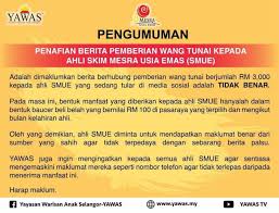#belanjawanselangor2021 telah mengumumkan dua manfaat di bawah skim mesra usia emas mulai tahun 2021 #selangor2021 #yawas #skimmesrausiaemas #selangormajubersama pic.twitter.com/tmwj1fswsk. Facebook