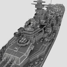 3d Uss Bb 63 Missouri Model Model Warships Model Ships Battleship