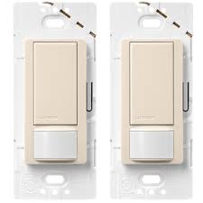 Lutron Maestro 2 Amp Motion Sensor Switch Single Pole Light Almond Ms Ops2h La The Home Depot