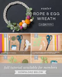 Dollar store staples like plastic easter eggs and decorative paper napkins star in this colorful diy wreath. Seasonal Diy Decor How To Make An Easter Wreath Lia Griffith