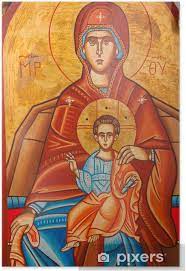 Virgin Mary Holding The Child Jesus Eastern Orthodox Icon Poster Pixers We Live To Change