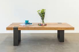 67 cm long and 54 cm wide; Floating Coffee Table In Recycled Chestnut Footprint Furniture Store