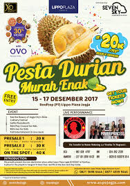 Buah berduri yang diberi jolokan raja segala buah menjadi kebanggaan segenab rakyat malaysia kerana ia menjadi identiti masyarakat di nusantara. Pesta Durian 2017 Yogya Gudegnet