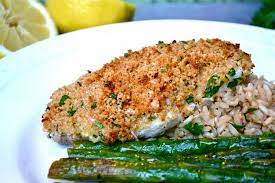 Baked Halibut With A Lemon Herb Crust Stuck On Sweet Recipe Halibut Recipes Halibut Meat Dinners