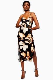 Tie Dye Satin Belted Slip Dress Dresses Women Dress Online Fashion