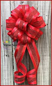 Red Lantern Bow Package Bow Gift Bow Wreath Bow Basket Etsy Valentines Bow Gift Bows Christmas Bows