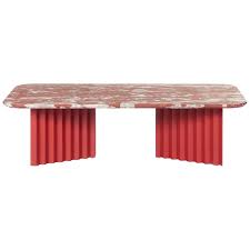 Rs Barcelona Large Plec Table In Red And White Colored Marble By A P O Unique Table Design Spanish Table Coffee Table Design