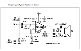 Circuit diagram of simple 1w audio amplifier Ko 7540 Audio Amplifier Circuits Tda Amplifiers Wiring Diagram
