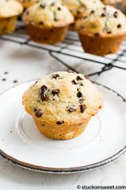 Bakery Style Chocolate Chip Muffins Stuck On Sweet Recipe Bake Sale Recipes Chocolate Chip Muffins Chocolate Chip