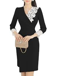 Surplice Plain Bodycon Dress Vestidos Estilosos Vestidos Especiais Moda Evangelica Vestidos