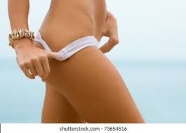 Girl Beautiful Figure Removes Panties Thong Stock Photo 73654516 |  Shutterstock