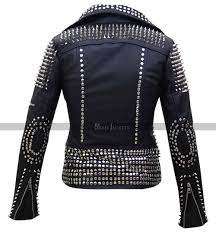 Pin On Britney Spears Designer S Women Biker Studded Jacket