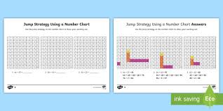 Differentiated Jump Strategy Using A Number Chart Worksheet