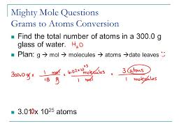 Just multiply by avogadro's number (6.022 x 10^23)! Unit V The Mole Concept Ppt Video Online Download