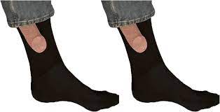 Penis-Socken, lustige bunte Socken, lustige Socken, lustige Socken,  Geschenk, Schwarz, 2 Paar, One size : Amazon.de: Fashion