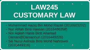 Adat perpateh developed in a matrilineal kinship structure. Customary Law By Eid Ham