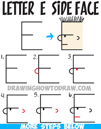 Portrait choose your frame color. Huge Guide To Drawing Cartoon Characters From Uppercase Letter E Easy Tutorials For Kids How To Draw Step By Step Drawing Tutorials