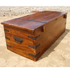 Large Solid Wood Storage Box Trunk Chest Coffee Table W Wrought Iron Hardware Wood Storage Box Solid Wood Storage Wood Storage