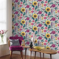Flower wallpapers of different sizes with different patterns and images also offers a selection of free flower wallpapers, download flower flower wallpaper. Summer Garden Large Flower Chintz Wallpaper Silver Grey White Dahlia