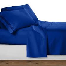 King royal blue solid 4 pc bed sheet set 1000 thread count 100% egyptian cotton. Charlton Home Clara Clark 1800 Thread Count Sheet Set Color Royal Blue Size Queen Doublebedsheets Sheet Sets Bed Sheets Sheet