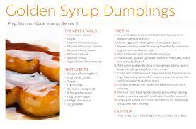 Golden Syrup Dumplings Chefs Toolbox Pressure Cooker Desserts Pressure Cooker Recipes Dessert For Dinner