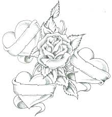 100 tattoo coloring book for adults: Coloring Pages Of Roses And Hearts Novocom Top