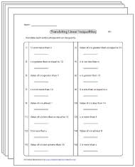 Determine whether the relationship given in the table is a function. Inequalities Worksheets